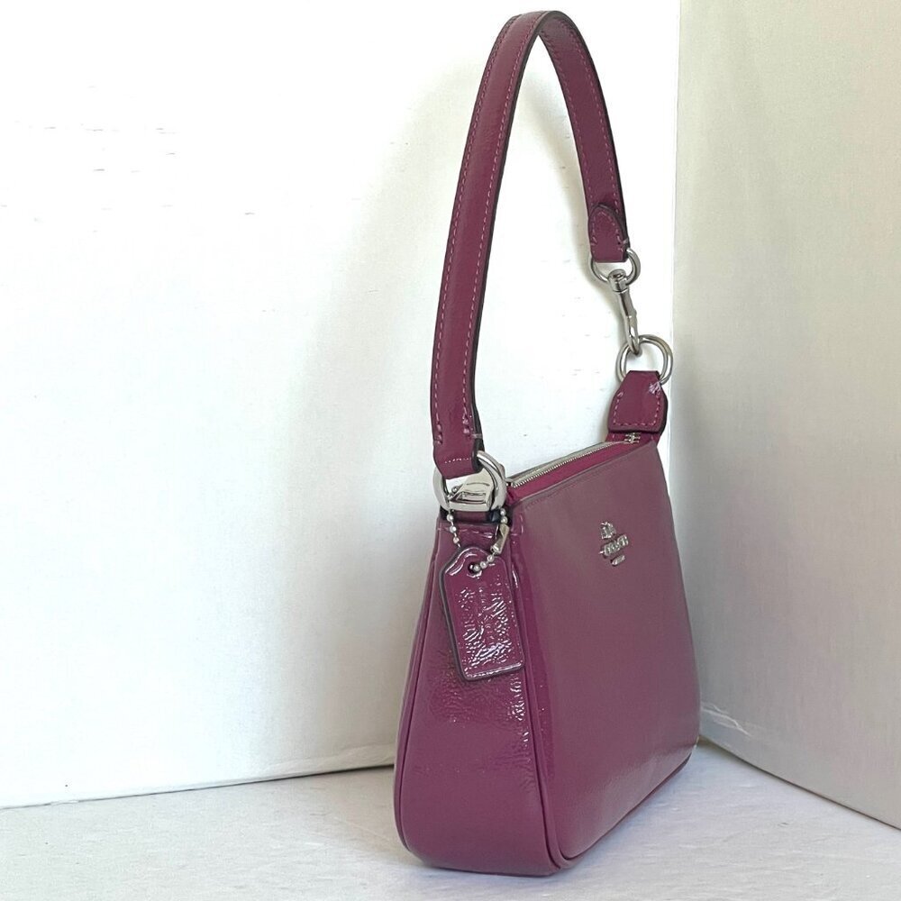 Coach Nolita 19 Shoulder Bag Pink Red Patent Leather Wristlet Clutch CW408 - Picture 9 of 14